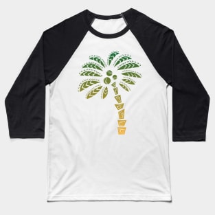 Orange and Green Mexican Palm Baseball T-Shirt